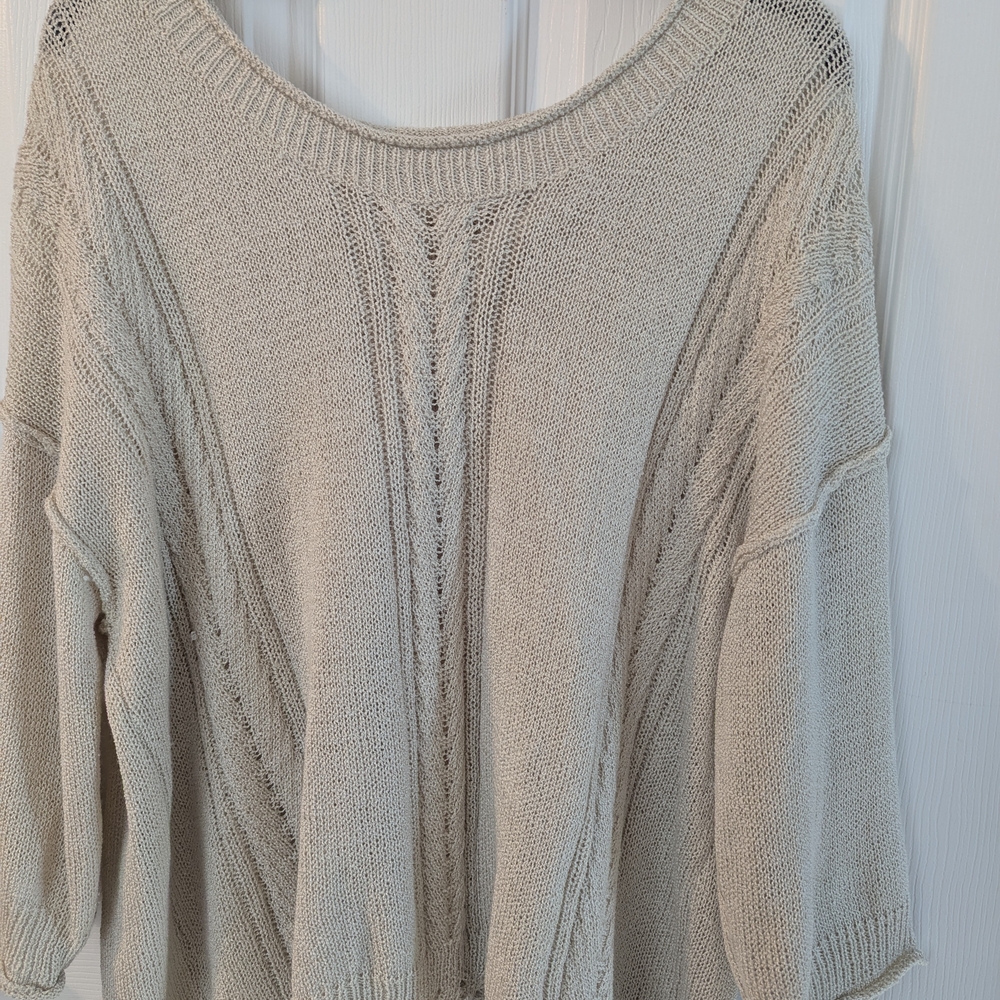 POL Women's Beige Knit Sweater